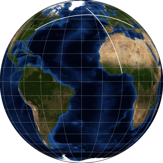 Intersecting geodesic paths